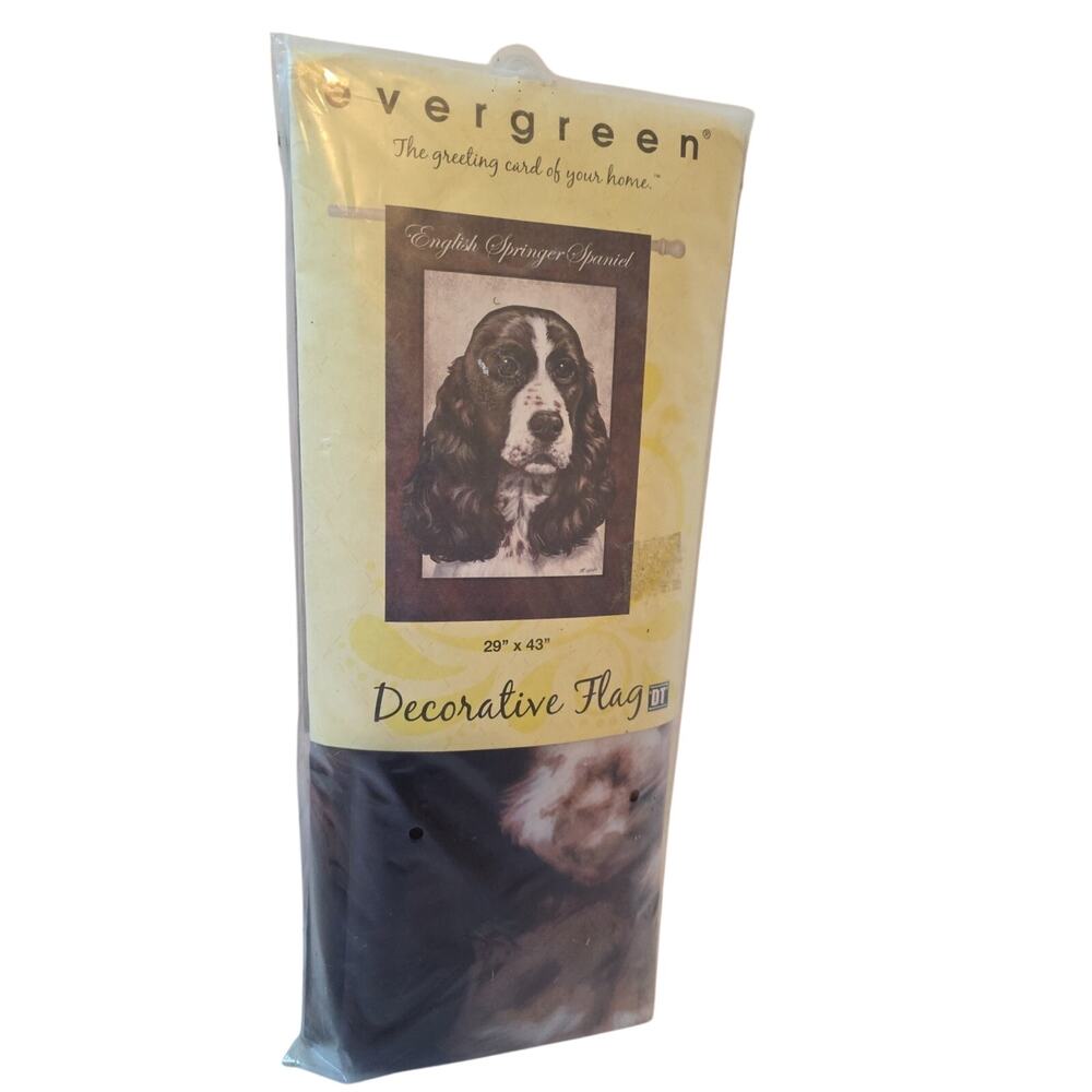 Evergreen English Springer Spaniel Decorative Garden / House Flag 29"x43" New